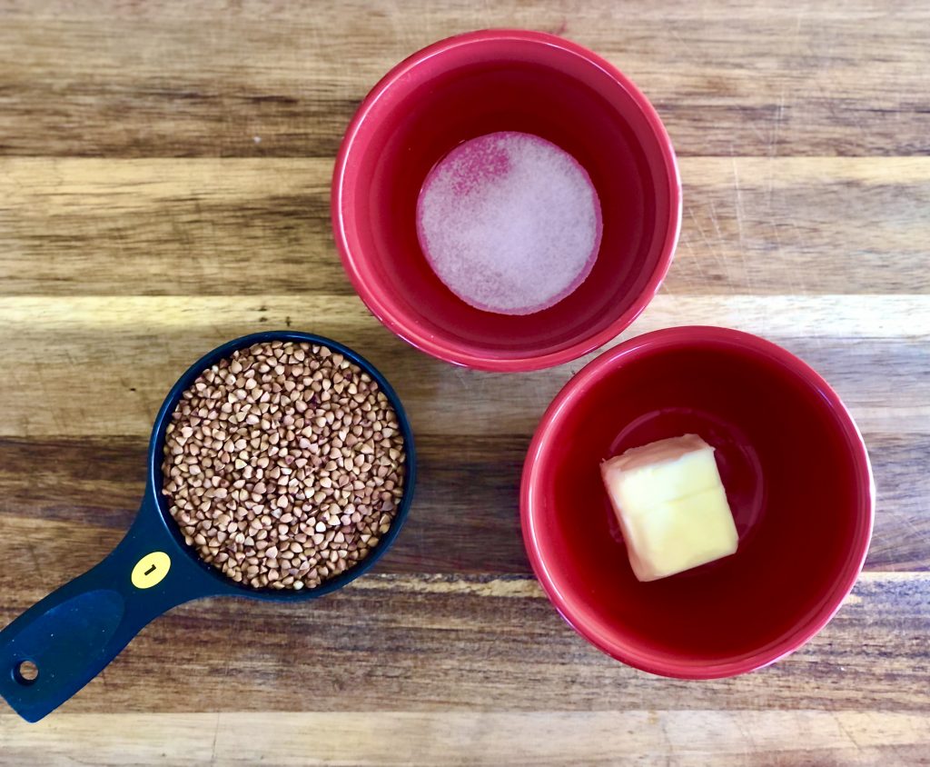 Ingredients for how to cook buckwheat.